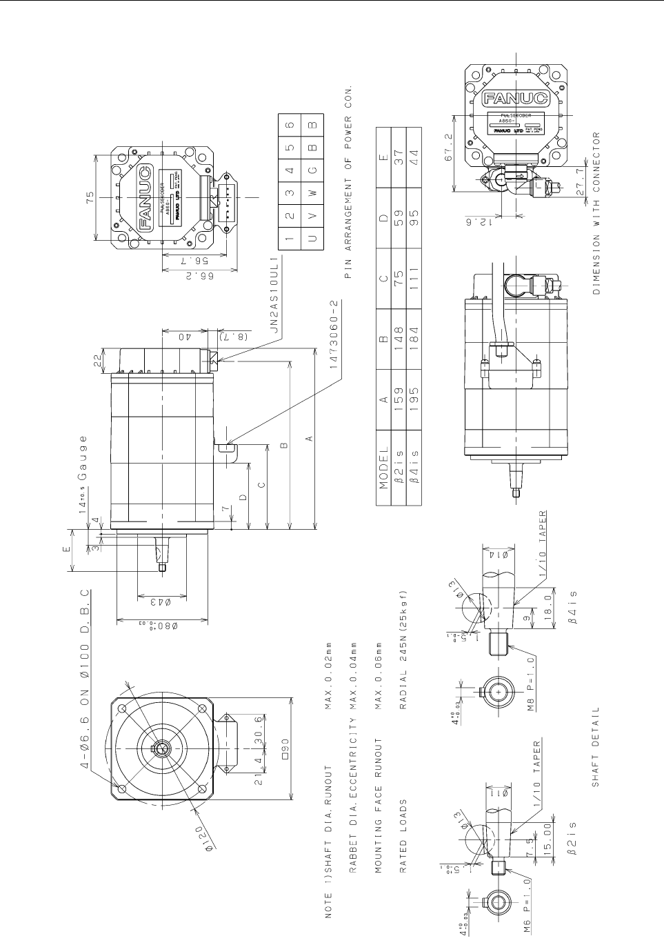 AC Servo Motor Beta Is Descriptions Page 152 Of 243 | Fanuc CNC